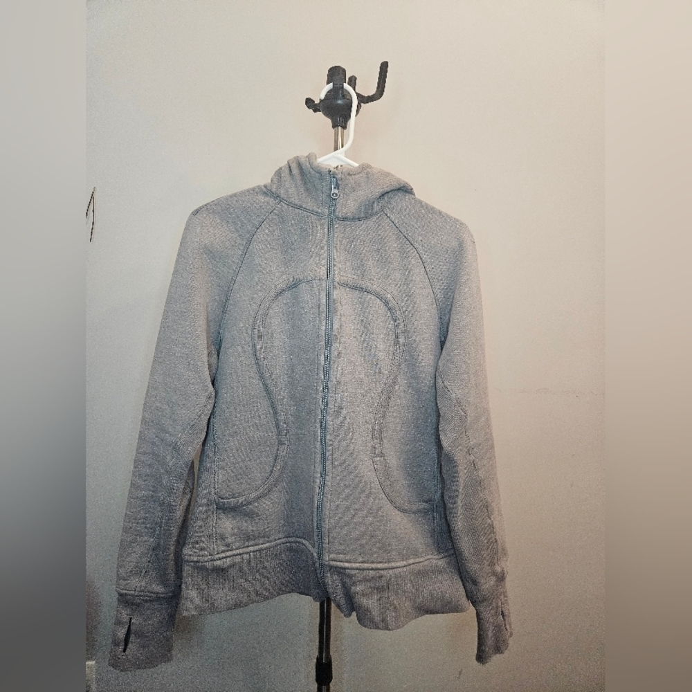 Lululemon Women's Scuba Hoodie Jacket.  Grey. Size 10